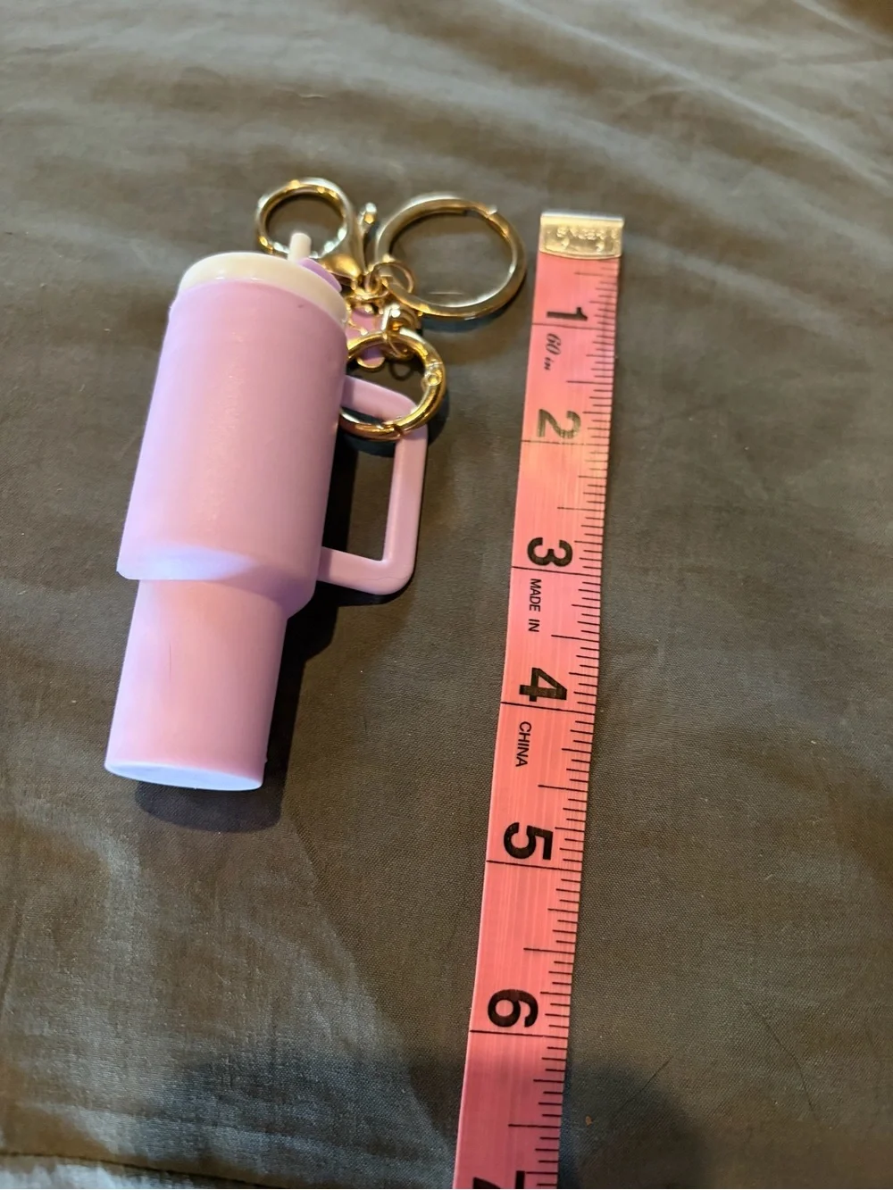 Lavender mug keychain/bagcharm